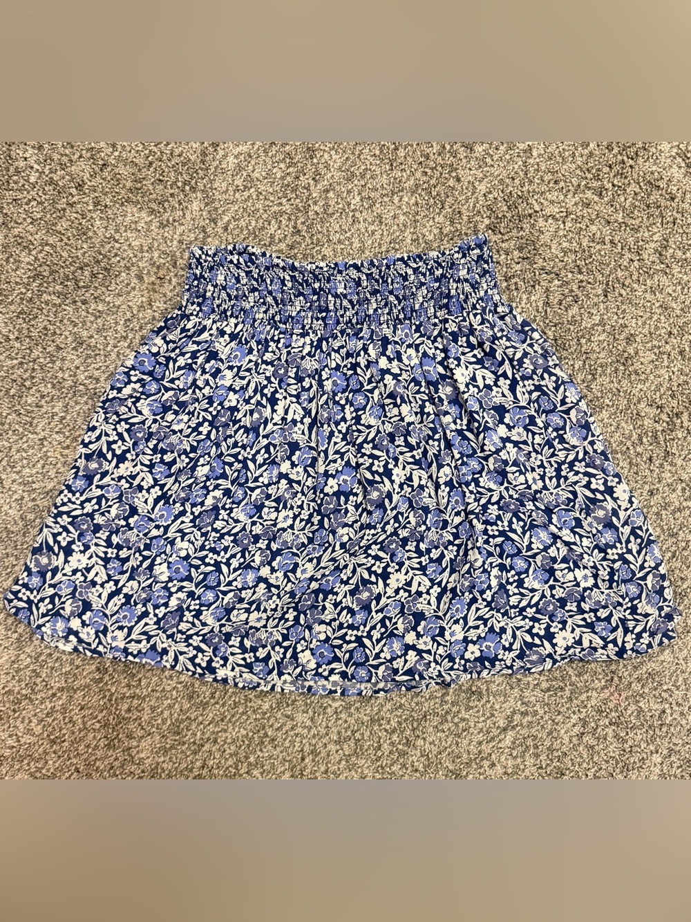 Anne Carson Blue Floral Skirt